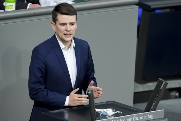 214. Bundestagssitzung und Debatte Aktuell, 03.03.2021, Berlin, Dr. Marcus Faber im Portrait bei seiner Rede Bundeswehreinsatz in Suedsudan UNMISS bei der 214. Sitzung des Deutschen Bundestag in Berli ...