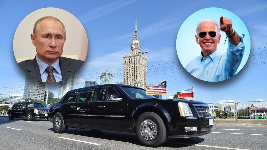 wladimir putin joe biden luxuslimousinen cadillac one aurus senat.