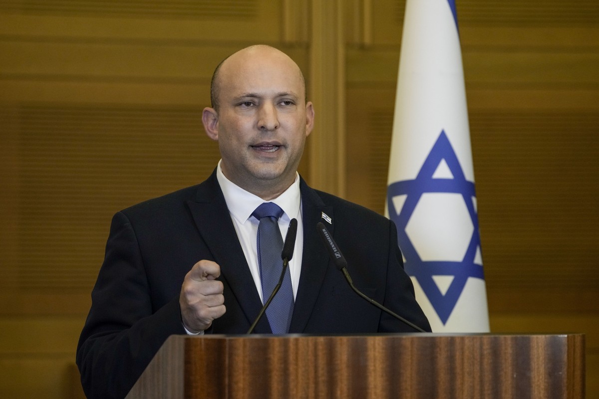 FILE - Israeli Prime Minister Naftali Bennett delivers a statement at the Knesset, Israel's parliament, in Jerusalem on June 29, 2022. Bennett, a former Israeli prime minister who served briefly  ...