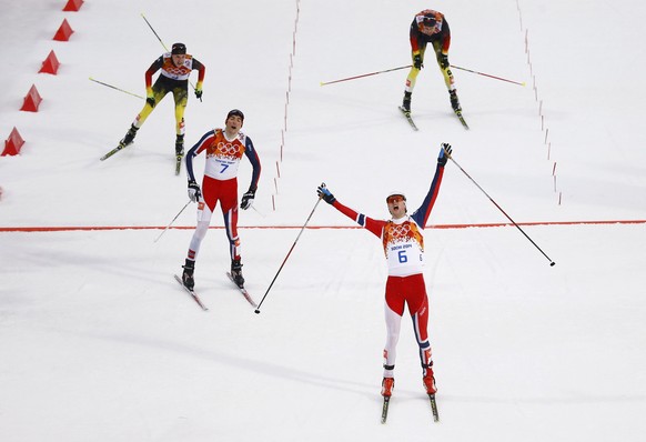 Jörgen Graabak war ursprünglich bloss als Ersatzmann vorgesehen. Doch er schlug richtig zu und wurde im Endspurt überraschend Olympiasieger in der Nordischen Kombination.