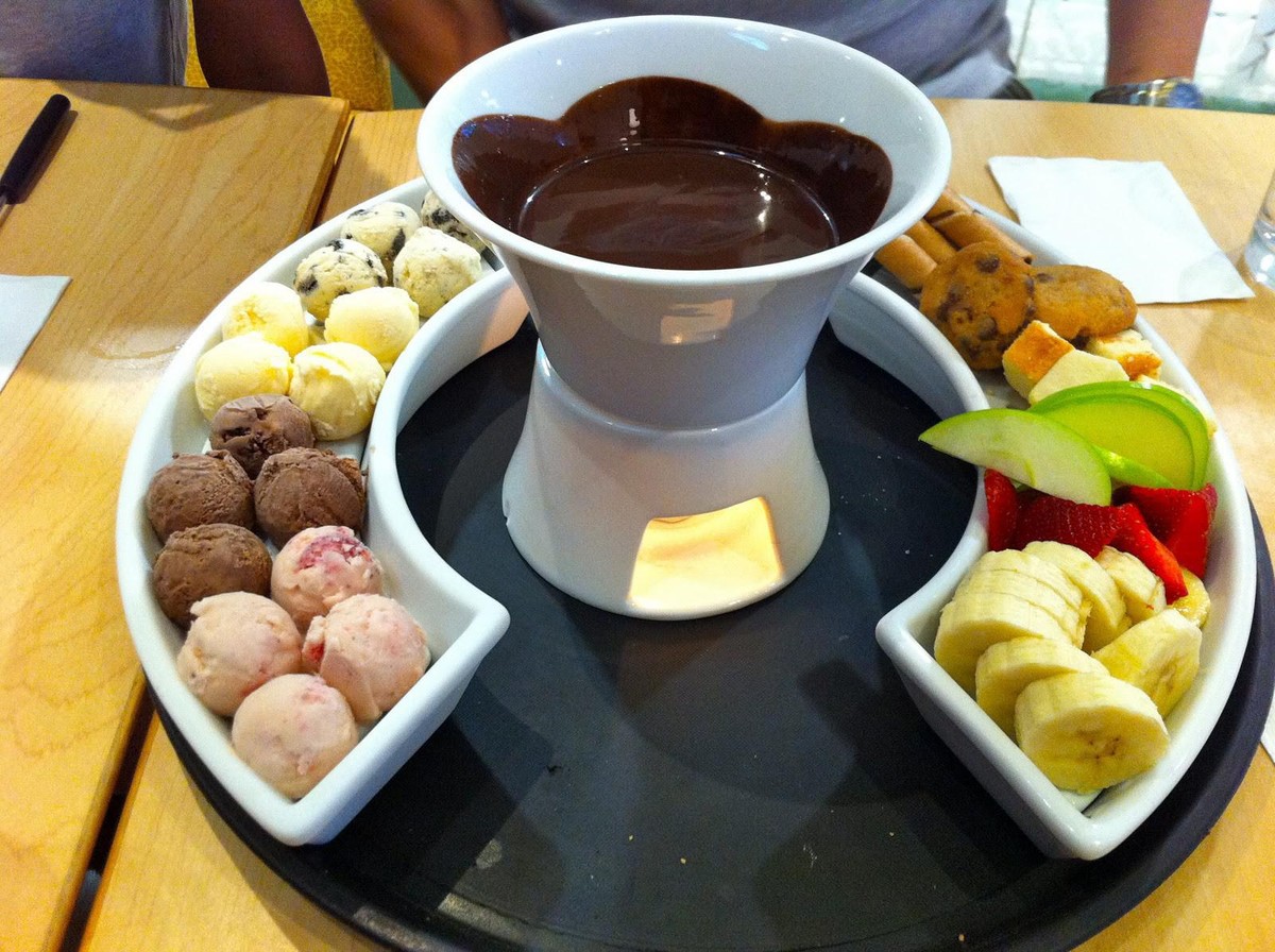 Ice cream Fondue foodporn