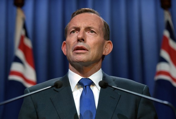 Tony Abbott demonstriert Entschlossenheit im Kampf gegen Terroristen.