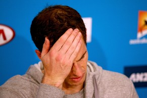 Andy Murray an der Pressekonferenz nach der Partie.