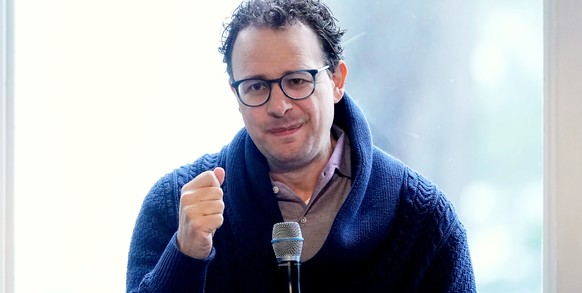FILE - Dario Amodei, CEO &amp; Co-Founder of Anthropic, speaks on a panel at the convening of the International Network of AI Safety Institutes at the Golden Gate Club at the Presidio in San Francisco ...
