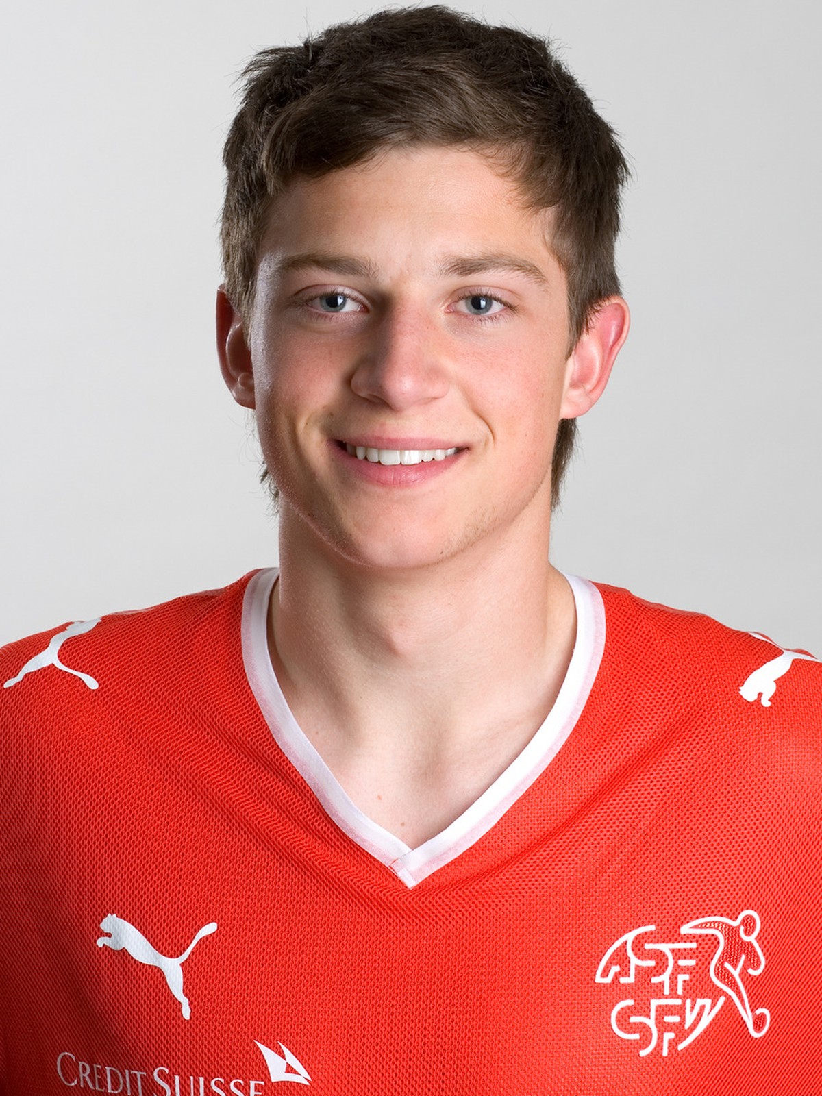 Portrait von Philippe Koch, Spieler der Schweizer U17 Nationalmannschaft, aufgenommen am Dienstag, 22. April, 2008 im Stade St. Leonard, Freiburg. (KEYSTONE/Alessandro della Valle)