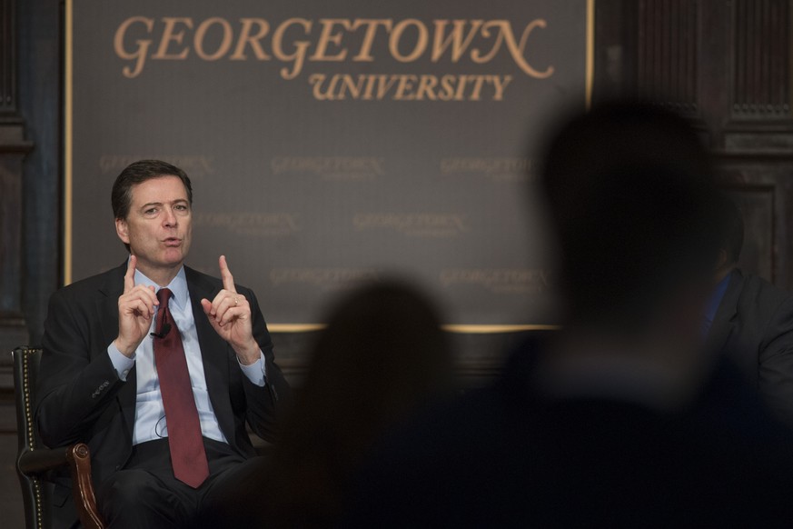 FBI-Chef James Comey während seiner Rede an der Universität in Washington.&nbsp;