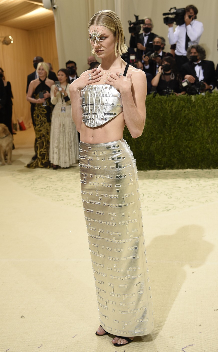 Hunter Schafer attends The Metropolitan Museum of Art's Costume Institute benefit gala celebrating the opening of the "In America: A Lexicon of Fashion" exhibition on Monday, Sept. 13, ...