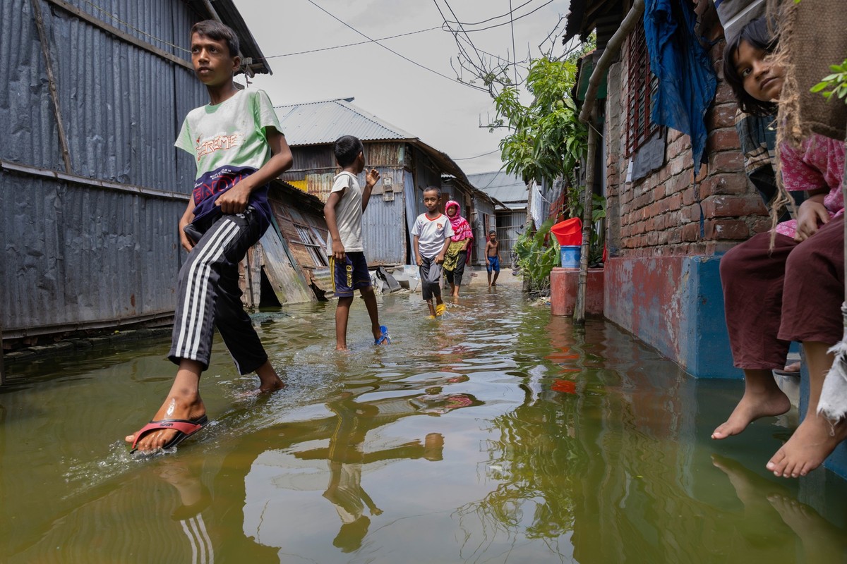 Unicef im Bastuhara Slum in Bangladesch.