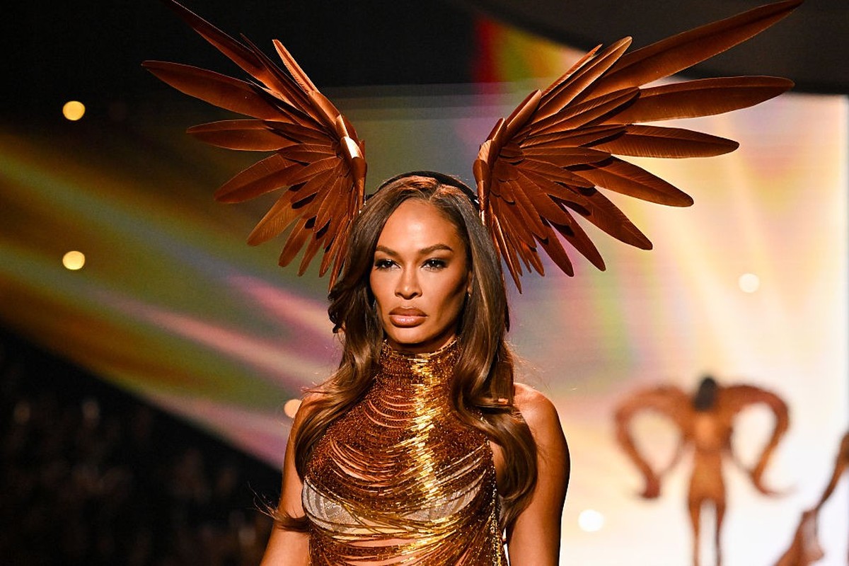 Joan Smalls at the 2025 Victoria's Secret Fashion Show held at Steiner Studios on October 15, 2025 in New York, New York. (Photo by Gilbert Flores/Variety via Getty Images)