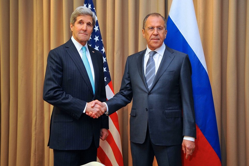 US-Aussenminister John Kerry und der russische&nbsp;Aussenminister Sergej Lawrow in Genf.&nbsp;
