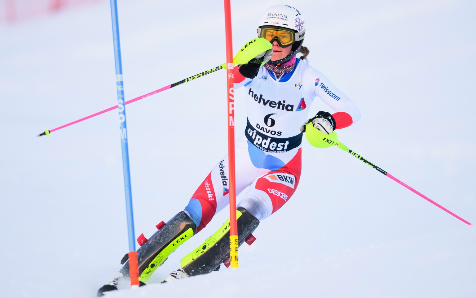 HANDOUT - Aline Danioth, Schweiz faehrt auf den dritten Rang des Slaloms Damen an der FIS Junior World Ski Championships in Davos am Mittwoch, 31. Januar 2018. (JWSC Davos 2018/Manuel Lopez) *** NO SA ...