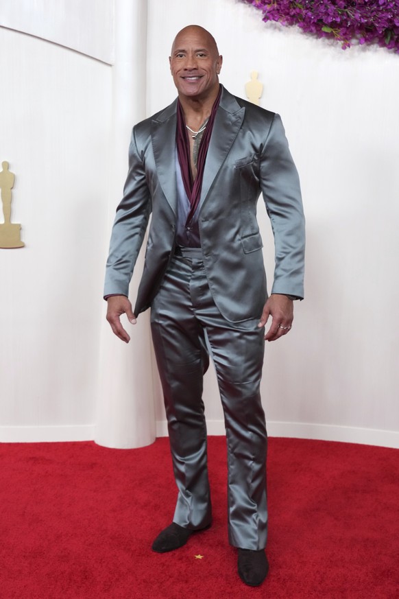 Dwayne Johnson arrives at the Oscars on Sunday, March 10, 2024, at the Dolby Theatre in Los Angeles. (Photo by Jordan Strauss/Invision/AP)
Dwayne Johnson