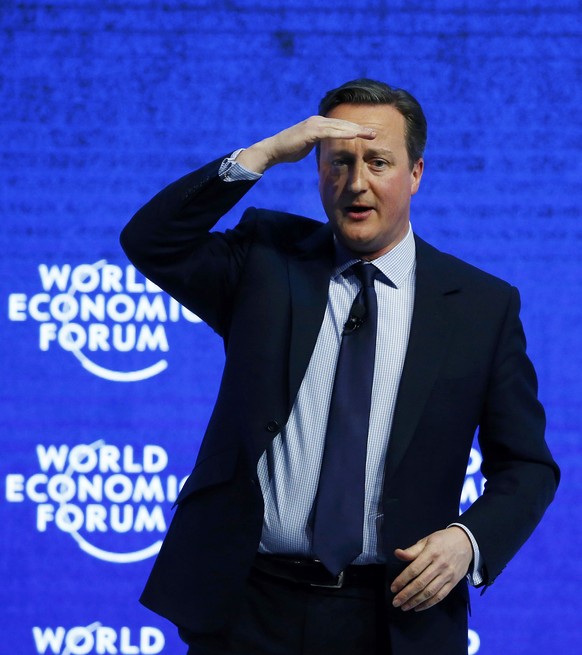 Grossbritanniens Premier David Cameron in Davos.