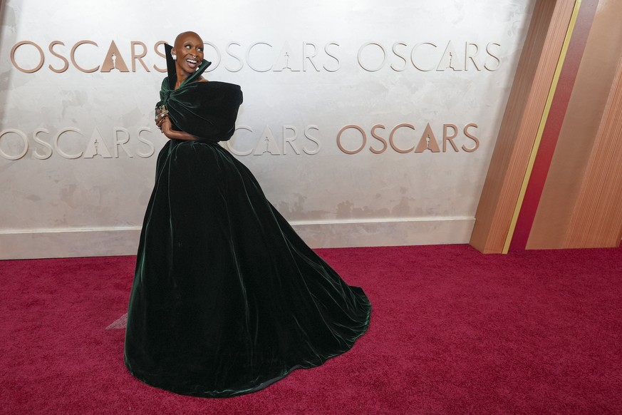 Cynthia Erivo arrives at the Oscars on Sunday, March 2, 2025, at the Dolby Theatre in Los Angeles. (AP Photo/Jae C. Hong)
Cynthia Erivo