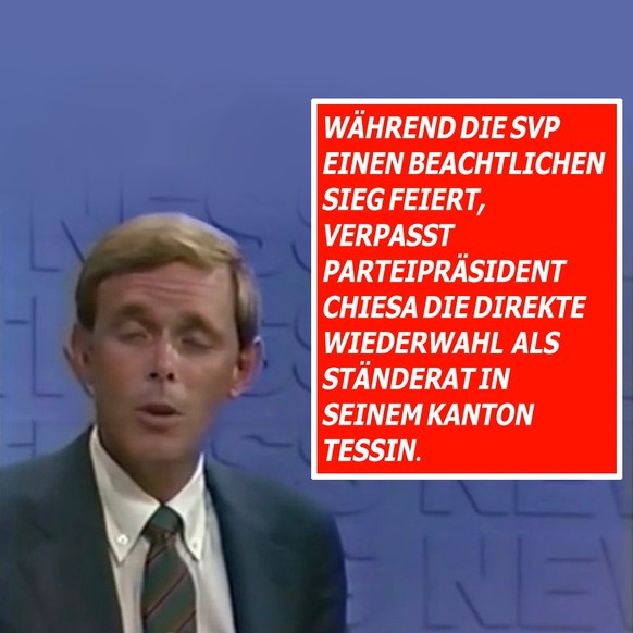 Damit ist für Marco Chiesa natürlich nicht Hopfen und Malz verloren – es gibt einen zweiten Wahlgang.