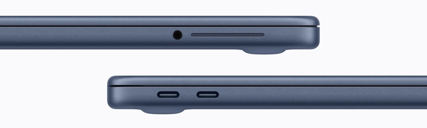 Das MacBook Neo (2026) bietet zwei USB-C Anschlüsse und einen Kopfhöreranschluss für kabelgebundenes Audio sowie WLAN 6E und Bluetooth 6.