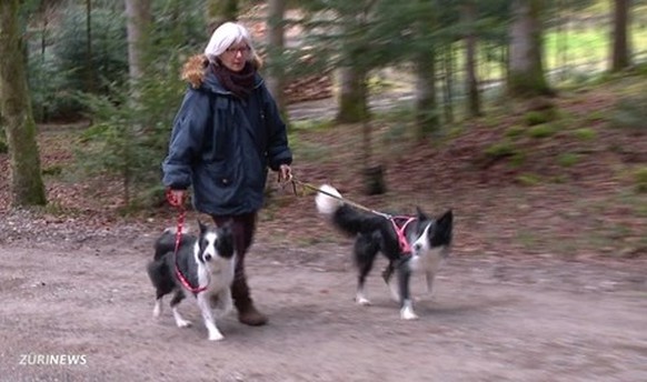 Ruth Kunz und ihre beiden Collies.