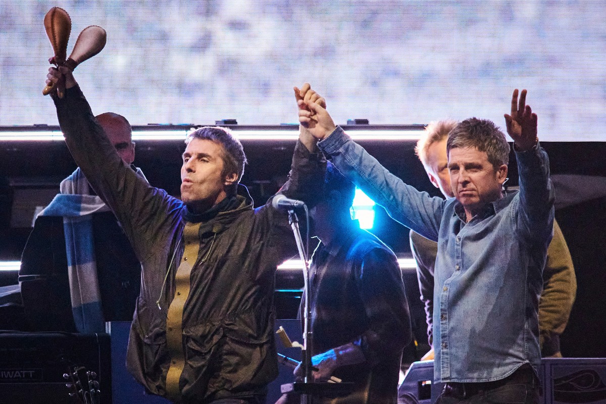 FILE - Liam Gallagher, left, and Noel Gallagher of Oasis appear during their reunion tour in Toronto on Aug. 24, 2025. (Sammy Kogan/The Canadian Press via AP, File)
Music - Rock Hall