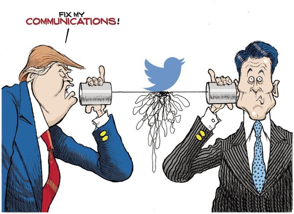 Twitter hat Trump endgültig verbannt und die Reaktionen sind köstlich\nDa hat nun wohl einer einen Knopf in der Leitung dass man nichts mehr von ihm hört.