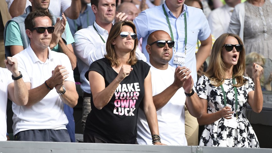 Murrays Dreamteam: Die Coaches Jonas Björkman und Amelie Mauresmo, Physio&nbsp;Shane Annun und Ehefrau Kim (von links).