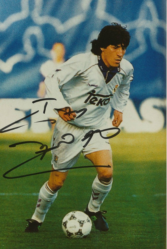 Diese Autogrammkarte von Ivan Zamorano stammt leider nicht mehr aus seiner St.Galler Zeit, da war er bereits bei Real Madrid.