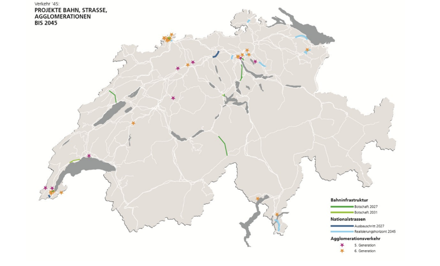 Verkehrsprojekte bis 2045 Rösti