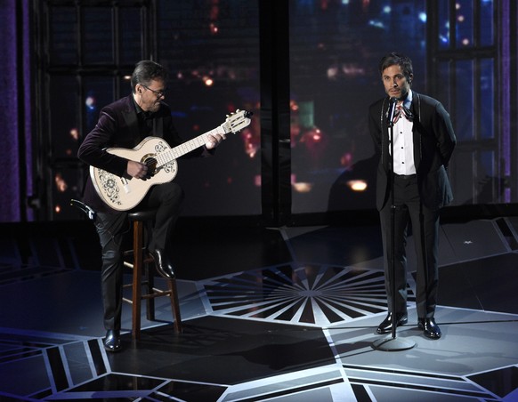 Gael Garcia Bernal performs &quot;Remember Me&quot; from &quot;Coco&quot; at the Oscars on Sunday, March 4, 2018, at the Dolby Theatre in Los Angeles. (Photo by Chris Pizzello/Invision/AP)