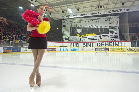 12.03.2015; Biel; Eishockey NLA Playoff - EHC Biel - ZSC Lions; 
Choreo vor dem Spiel
(Urs Lindt/freshfocus)