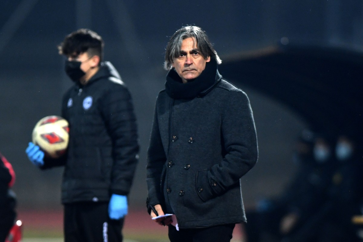 Lugano's Trainer Maurizio Jacobacci, during the Super League soccer match FC Lugano against BSC Young Boys, at the Cornaredo stadium in Lugano, Wednesday, January 20, 2021. (KEYSTONE/Ti-Press/Sam ...