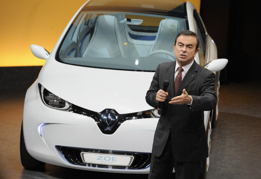 epa07182770 (FILE) - Carlos Ghosn, Chairman and Chief Executive Officer of Renault-Nissan Alliance attends a press conference to present the group&#039;s 2010 results, in Boulogne-Billancourt, outside ...