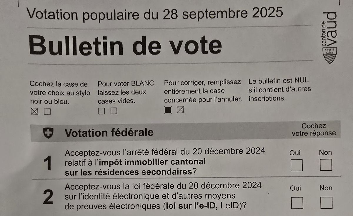 Le bulletin de vote de septembre 2025 sur la valeur locative