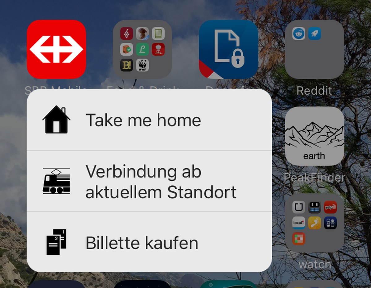 Die SBB-App auf dem iPhone 6S.