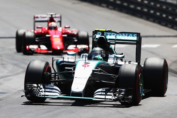 MONTE-CARLO, MONACO - MAY 24: Nico Rosberg of Germany and Mercedes GP drives during the Monaco Formula One Grand Prix at Circuit de Monaco on May 24, 2015 in Monte-Carlo, Monaco. (Photo by Mark Thomps ...