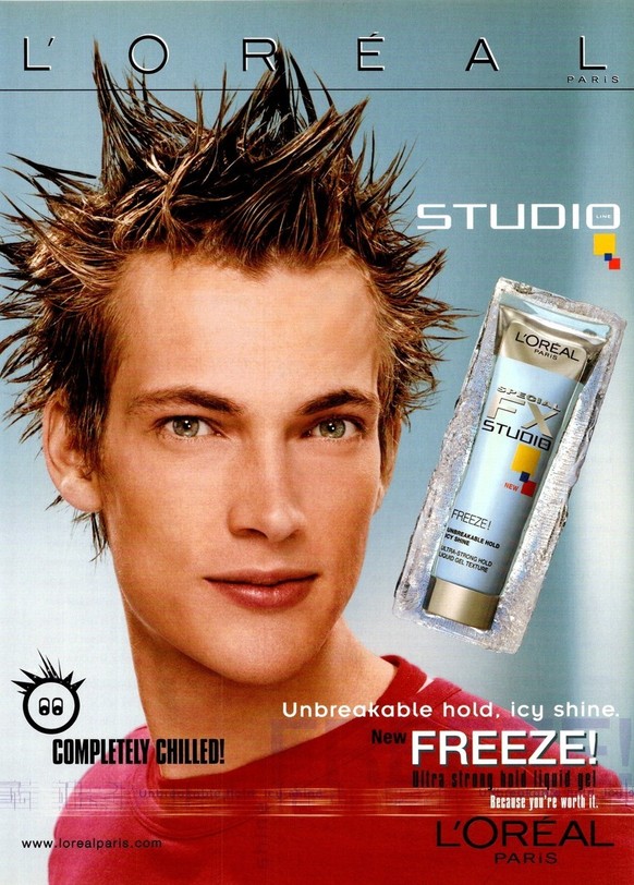 Gegelte Haare 90er 2000er