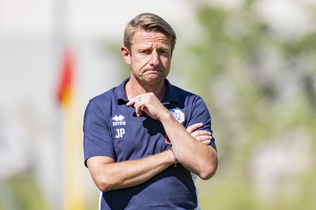 Der Trainer des FC Luzern, Udo Portmann bei einem Testspiel zwischen dem FC Luzern und dem FC Winterthur vom Samstag, 4. Juli 2026 in Altbueron im Kanton Luzern. (KEYSTONE/Urs Flueeler)