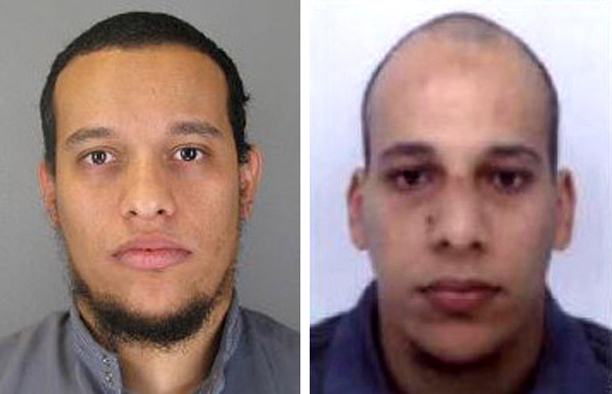 Die beiden mutmasslichen Täter des Charlie-Hebdo-Anschlags:&nbsp;Chérif (32) und Saïd Kouachi (34).