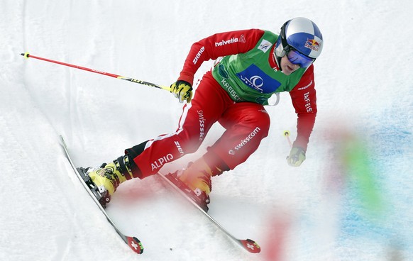 Switzerland&#039;s Fanny Smith competes to place third at the women&#039;s freestyle ski cross event at the Freestyle Ski and Snowboard World Championships in Kreischberg, Austria, Sunday, Jan. 25, 20 ...