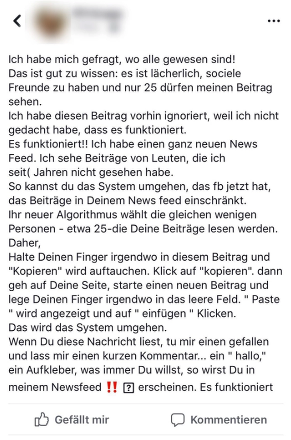 Facebook 25 Freunde