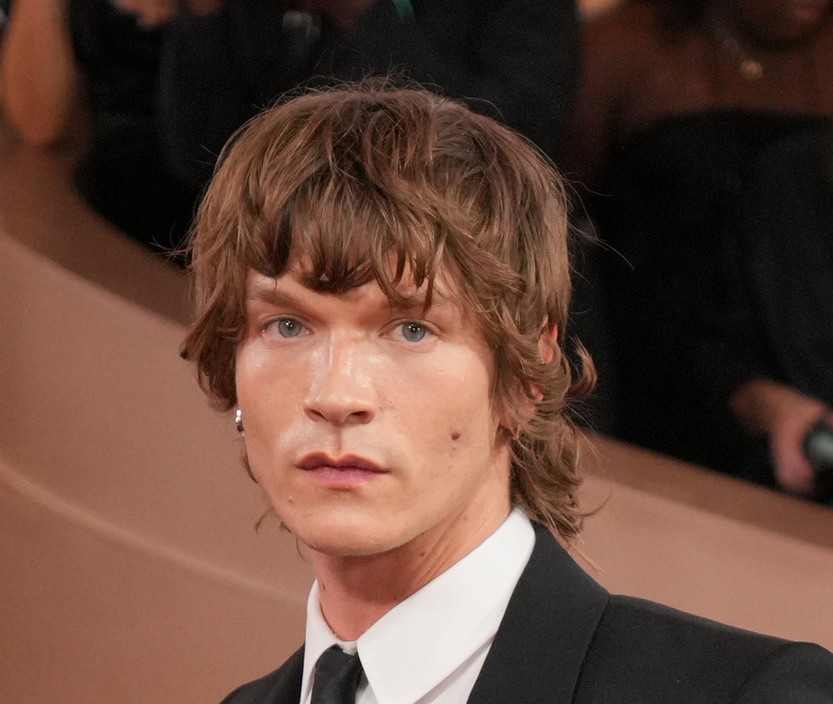 Connor Storrie arrives at the 83rd Golden Globes on Sunday, Jan. 11, 2026, at the Beverly Hilton in Beverly Hills, Calif. (Photo by Jordan Strauss/Invision/AP)
Connor Storrie