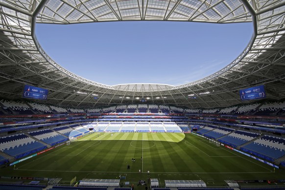 epa06812890 A general view of the Cosmos Arena in Samara, Russia, 16 June 2018. Serbia will face Costa Rica at Cosmos Arena in a group E match of the FIFA World Cup 2018 on 17 June 2018. EPA/WALLACE W ...