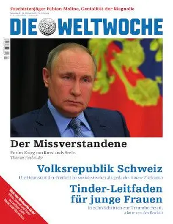 «Weltwoche»-Cover vom 23.2.2022 mit Wladimir Putin.