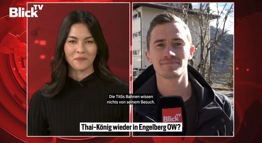 Simone Stern muss sich im Studio schon wieder ein Lachen verkneifen, weil der arme Reporter Beni Fisch schon wieder kein Glück hat.