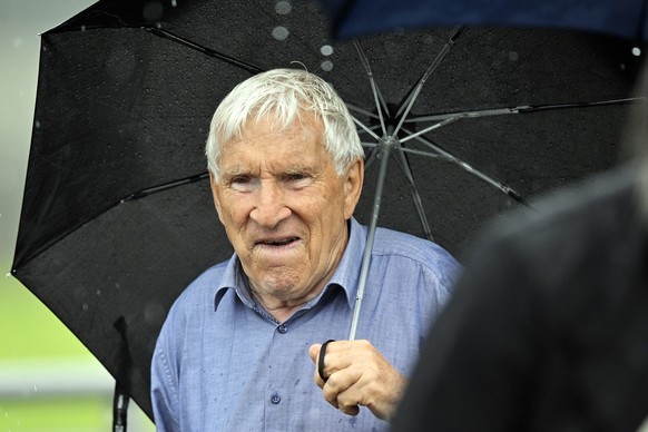 Erich Vogel, ehemaliger GC-Trainer, Sportchef und Manager auf dem GC-Campus in Niederhasli am Freitag, 24. Juni 2022. (KEYSTONE/Walter Bieri)