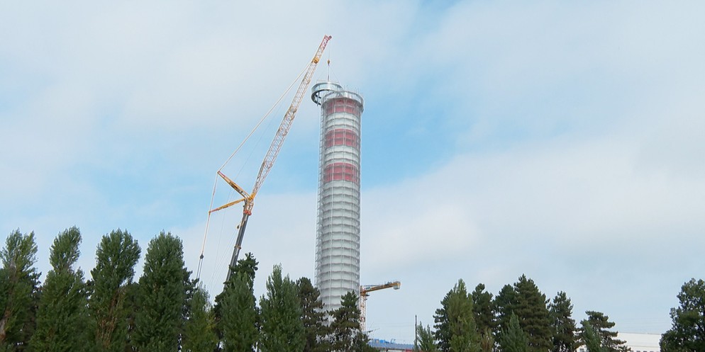 15.09. 2023 Montage Glaskranz Kamin KVA Josefstrasse