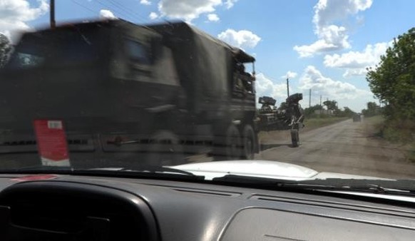 M-777-Haubitze unterwegs nach Sewersk.