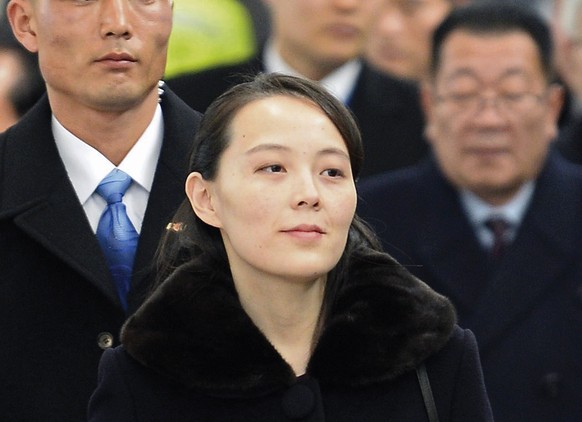 Kim Yo Jong, sister of North Korean leader Kim Jong Un, arrives at the Incheon International Airport in Incheon, South Korea, Friday, Feb. 9, 2018. Kim on Friday became the first member of her family  ...