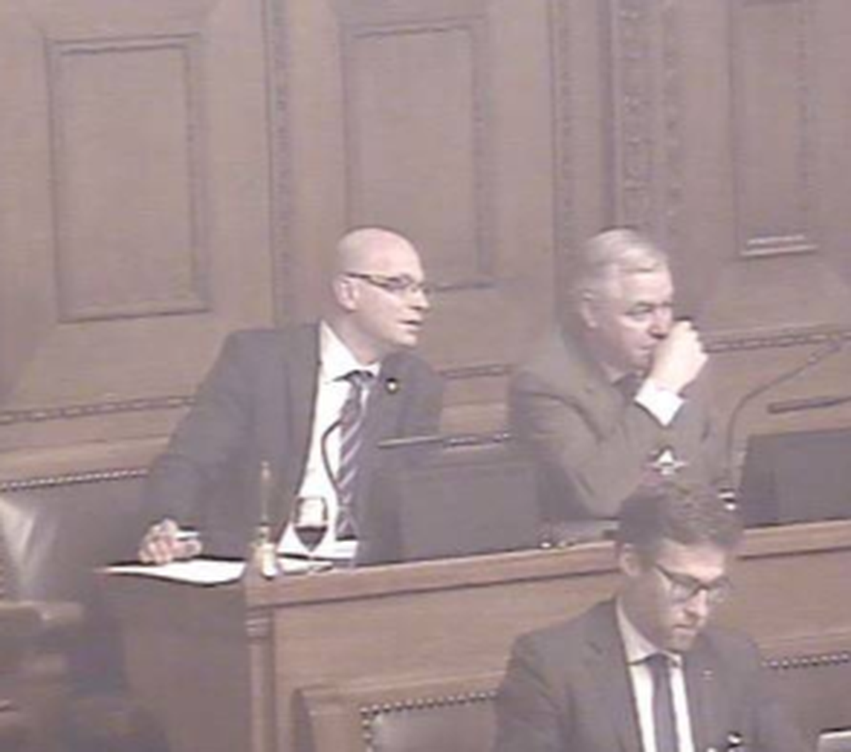 Grossratspräsident Remo Gallacchi (links)