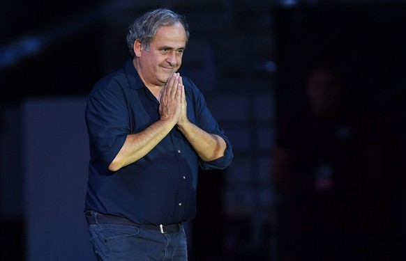 epa10912095 Michel Platini attends the &#039;Together, a Black &amp; White Show&#039; event, a Juventus FC party dedicated to all Juventus fans for the centenary of the first Agnelli Presidency, in Tu ...