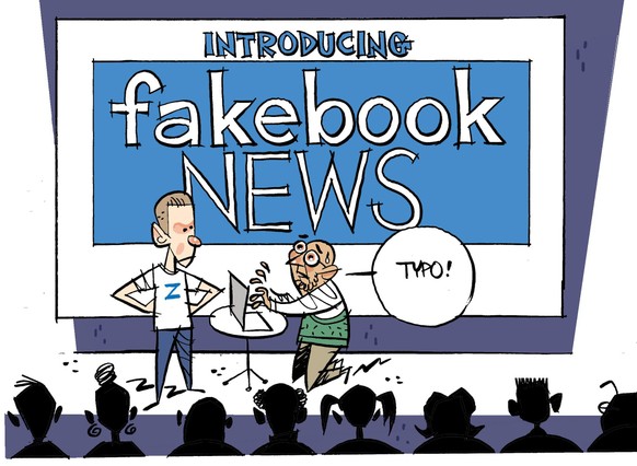 30 bitterböse Cartoons, die mit Facebook abrechnen\nAlles nur ein Problem der Rechtschreibeprüfung.