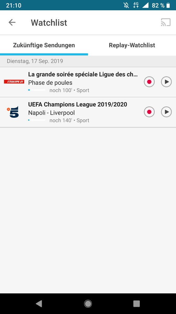 Messi bei Barcas Gastspiel in Dortmund auf der Bank – das Spiel läuft
Napoli-Liverpool, legal, gratis, gute Qualität
www.teleboy.ch, Sender ist ziemlich weit unten (italienisch)
thank me later :)